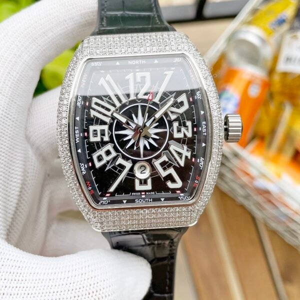 Franck Muller Vanguard Yachting Diamond Silver