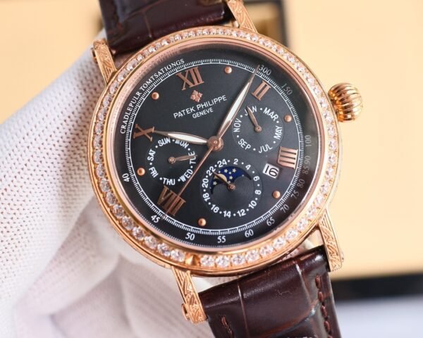 Philippe 5160 Patek Philippe Engraved Watch Rose-Gold Diamond