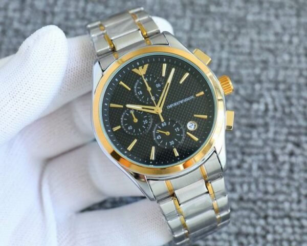 Emporio Armani Men's Watch Paolo Silver-Gold