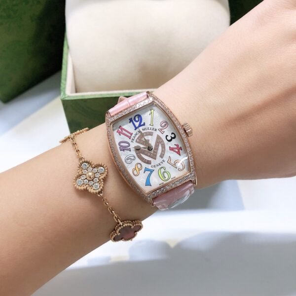 Franck Muller Curvex Lady Gold Diamond Stainless Steel Watch