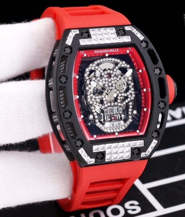 Richard Mille RM 052 Tourbillon Skull Black Luxury Men Watch