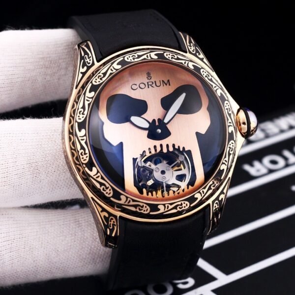 Corum Bubble 47 Flying Tourbillon Engraved Luxury Men Watch