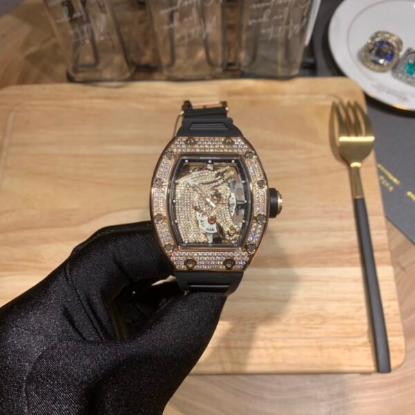 Richard Mille Gold Horse Full Diamond Luxury Men Watch