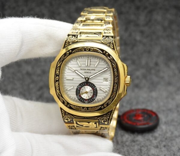 Patek Philippe Nautilus Gold Engraved Gold-Black (5980/1A-014)