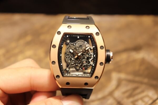 Richard Mille RM-055 Gold Skeleton Men Watch