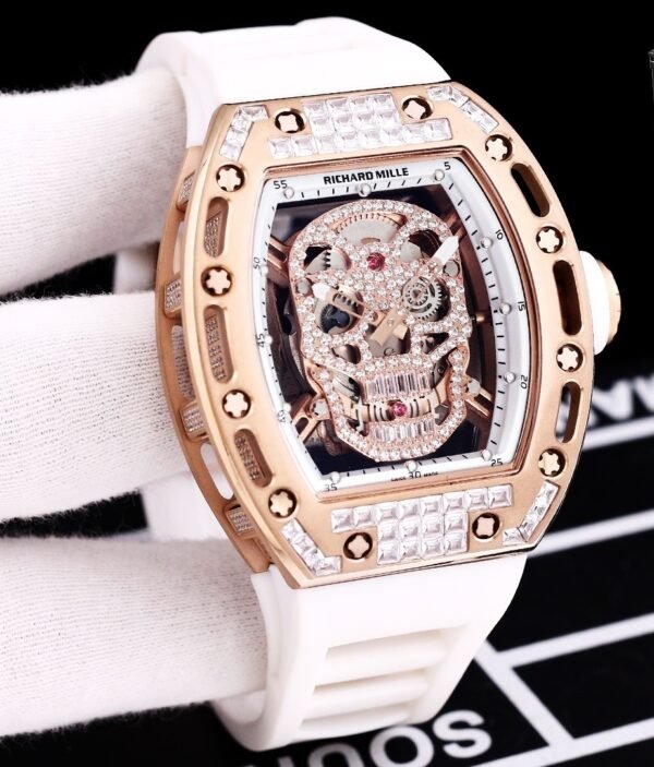 Richard Mille RM 052 Tourbillon Skull Gold Luxury Men Watch