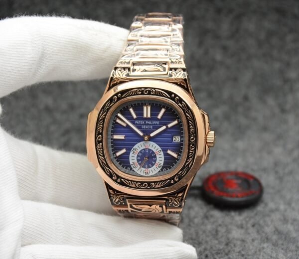 Patek Philippe Nautilus Gold Engraved Rose-Gold Black (5980/1A-014)