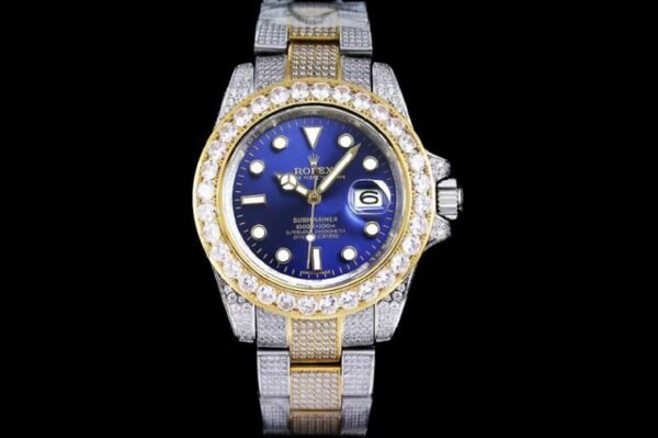 Rolex Submariner Diamonds Blue Dial Luxury Men Watch