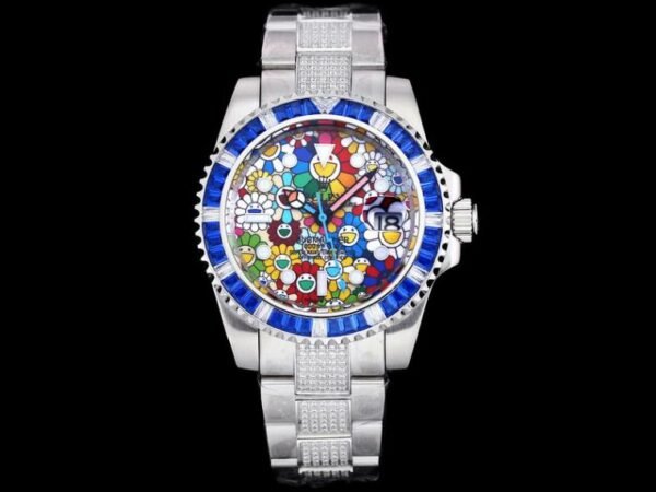 Rolex Daytona Rainbow Diamond Blue Luxury Men Watch