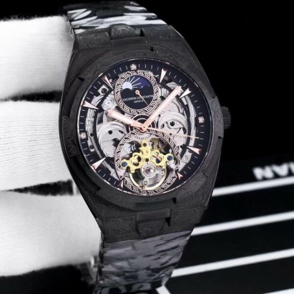 Vacheron Constantin Style Skeleton Black Luxury Men’s Watch