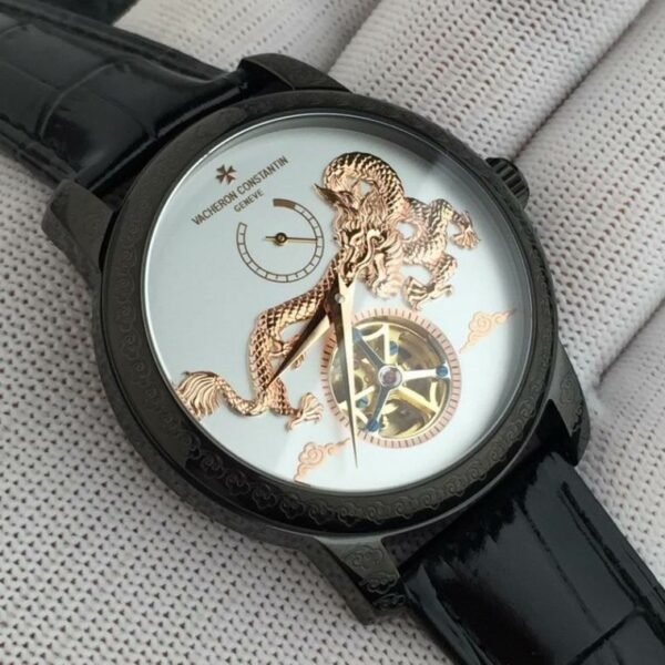 Vacheron Constantin Black Dragon Tourbillon Engraved Men`s Watch