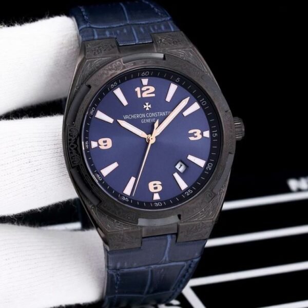 Vacheron Constantin Black Engraved Luxury Men’s Watch