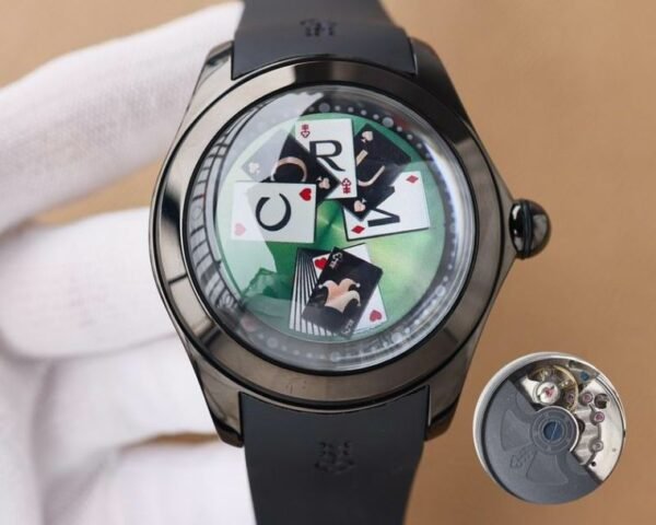 Corum Bubble 47 Playing Cards Black Luxury Men’s Watch